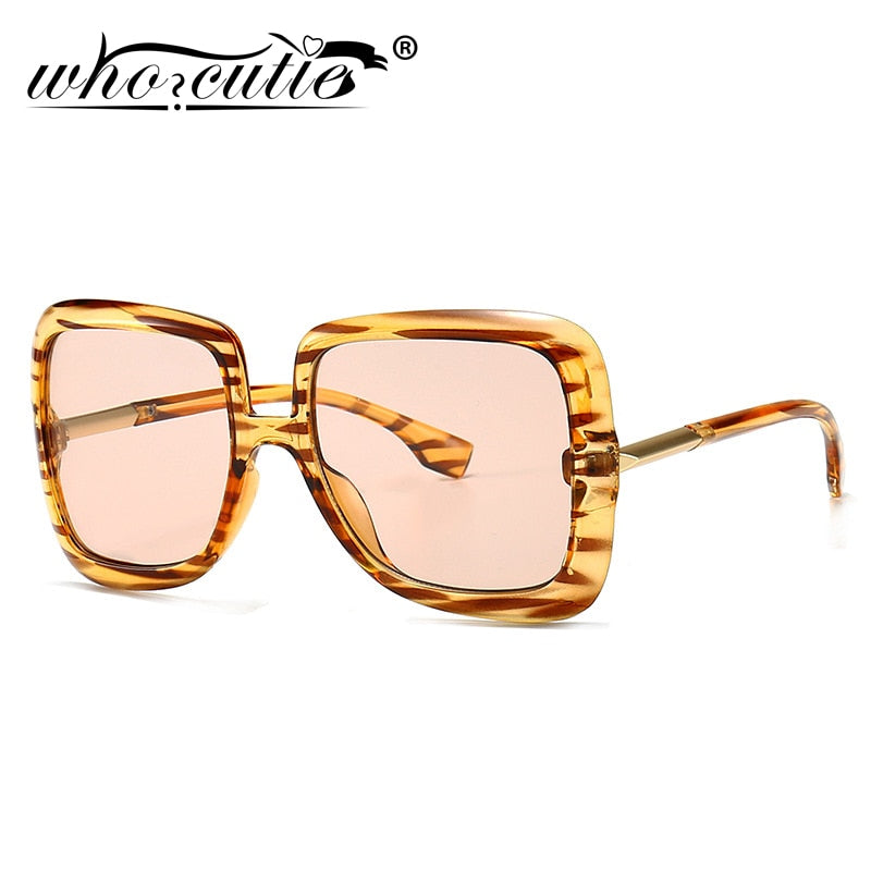 Retro Vintage Square Oversized Sunglasses - Fashion Damsel