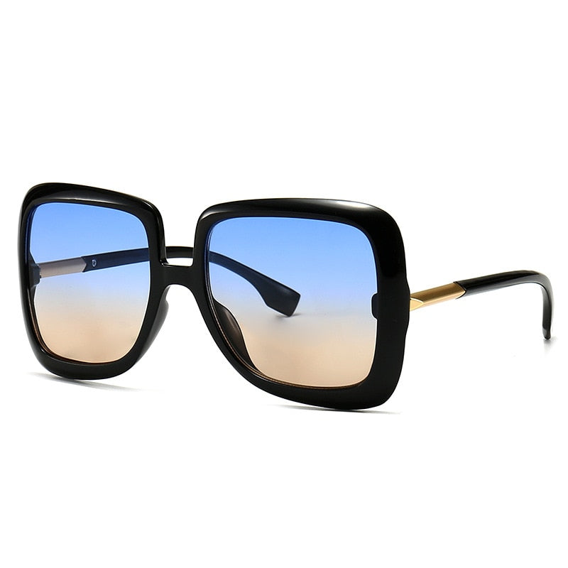 Retro Vintage Square Oversized Sunglasses - Fashion Damsel