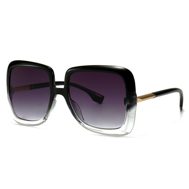Retro Vintage Square Oversized Sunglasses - Fashion Damsel