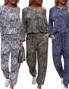 Women Leopard Print 2-Piece Tracksuit Set - Fashion Damsel