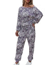 Women Leopard Print 2-Piece Tracksuit Set - Fashion Damsel