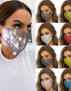 Reusable Washable Fashion Face Mask With Rhinestones - Fashion Damsel