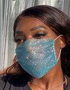Reusable Washable Fashion Face Mask With Rhinestones - Fashion Damsel