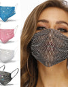 Reusable Washable Fashion Face Mask With Rhinestones - Fashion Damsel