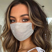 Load image into Gallery viewer, Reusable Washable Fashion Face Mask With Rhinestones - Fashion Damsel
