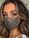 Reusable Washable Fashion Face Mask With Rhinestones - Fashion Damsel