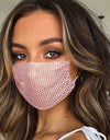 Reusable Washable Fashion Face Mask With Rhinestones - Fashion Damsel