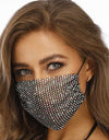Reusable Washable Fashion Face Mask With Rhinestones - Fashion Damsel