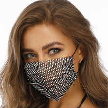 Load image into Gallery viewer, Reusable Washable Fashion Face Mask With Rhinestones - Fashion Damsel
