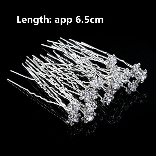 50/20 pcs/pack Women Flowers Hairpin Stick