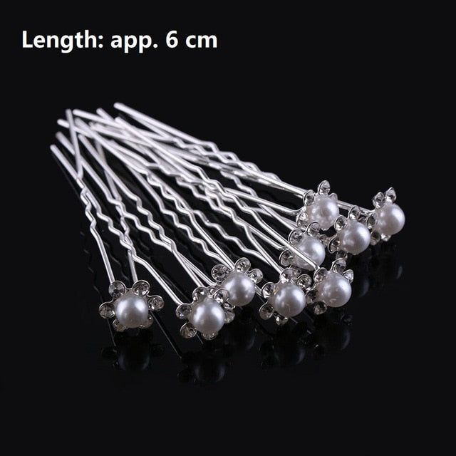 50/20 pcs/pack Women Flowers Hairpin Stick