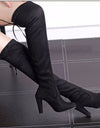Elegant Over The Knee Suede Long Boots - Fashion Damsel