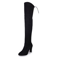 Charger l&#39;image dans la galerie, Elegant Over The Knee Suede Long Boots - Fashion Damsel
