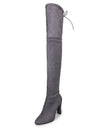 Elegant Over The Knee Suede Long Boots - Fashion Damsel