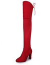 Elegant Over The Knee Suede Long Boots - Fashion Damsel