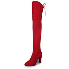 Charger l&#39;image dans la galerie, Elegant Over The Knee Suede Long Boots - Fashion Damsel
