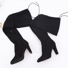 Charger l&#39;image dans la galerie, Elegant Over The Knee Suede Long Boots - Fashion Damsel
