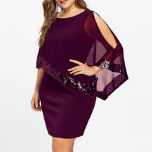 Load image into Gallery viewer, Plus Size Sexy Chiffon Sequins Dress - Fashion Damsel
