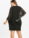 Plus Size Sexy Chiffon Sequins Dress - Fashion Damsel
