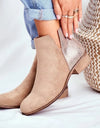 Zip-Up Leather Ankle Boots - Fashion Damsel