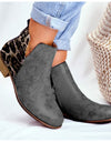 Zip-Up Leather Ankle Boots - Fashion Damsel