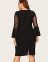 Dot Mesh Mini Evening Dress - Fashion Damsel