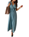 Polka Dot V-neck Summer Wrap Dress