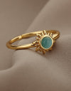 Stainless Steel Opal Moonstone Ring - Fashion Damsel