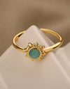 Stainless Steel Opal Moonstone Ring - Fashion Damsel