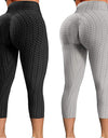 High Waist Textured Gym Workout Leggings
