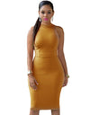 Back Hollow Out Sleeveless Summer Dress