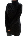 Twist Knitted Long Sleeve Warm Sweater Turtleneck Pullover