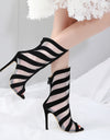 Sexy Mesh Gauze High Heels