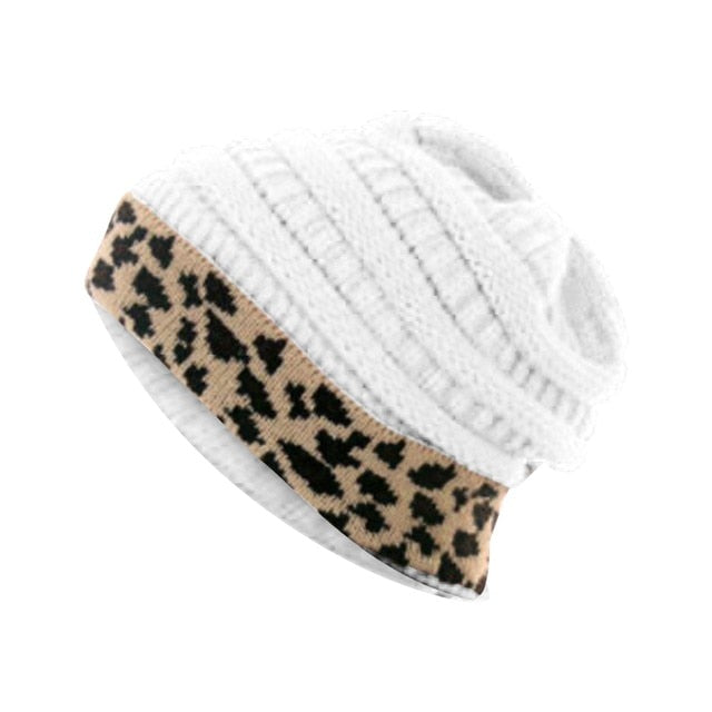 Leopard Thick Fleece Winter Beanie - Fashion Damsel