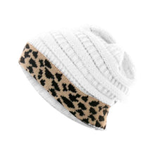 Cargar imagen en el visor de la galería, Leopard Thick Fleece Winter Beanie - Fashion Damsel
