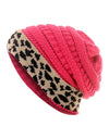Leopard Thick Fleece Winter Beanie - Fashion Damsel