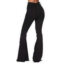 Carica l&#39;immagine nel visualizzatore di Gallery, Retro High Waist Stretch Micro Flare Tight Long Jeans
