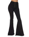 Retro High Waist Stretch Micro Flare Tight Long Jeans
