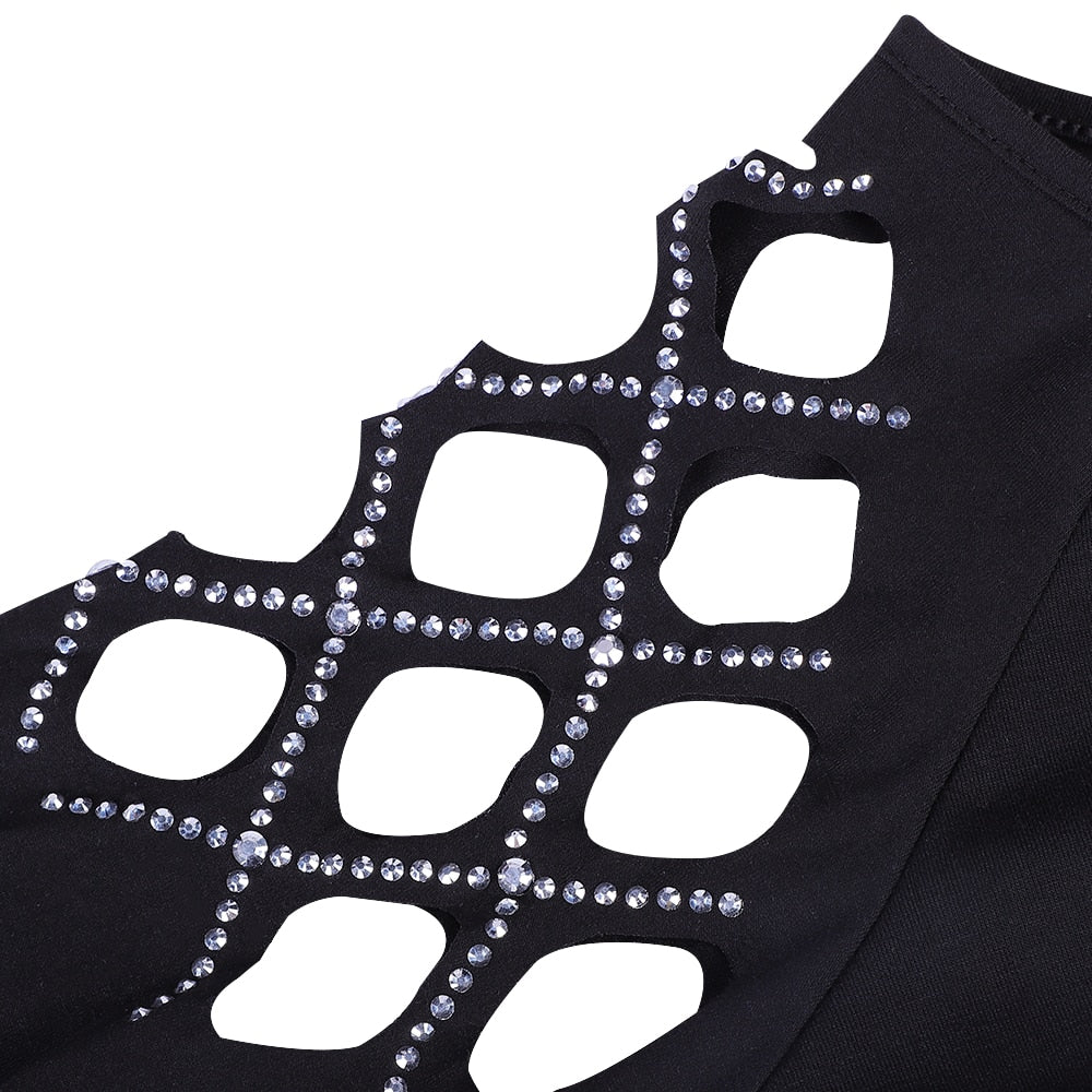 Hollow Out Long Sleeve Casual Solid Tops S -5XL