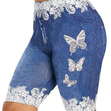 將圖片載入圖庫檢視器 Printed Denim High Waist Yoga Pant - Fashion Damsel
