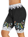 Printed Denim High Waist Yoga Pant - Fashion Damsel
