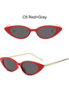 High Quality UV400 Narrow Cat Eye Sunglasses - Fashion Damsel