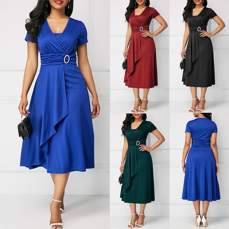 Plus Size Swing Midi Dress - Fashion Damsel