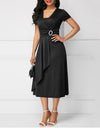 Plus Size Swing Midi Dress - Fashion Damsel
