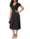 Plus Size Swing Midi Dress - Fashion Damsel