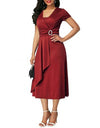 Plus Size Swing Midi Dress - Fashion Damsel