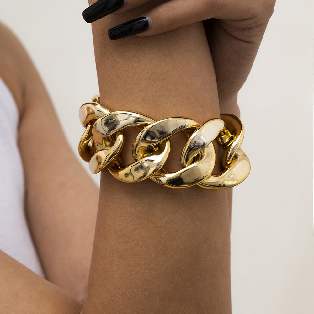 Retro Style Twist Thick Chain Bracelet - Fashion Damsel