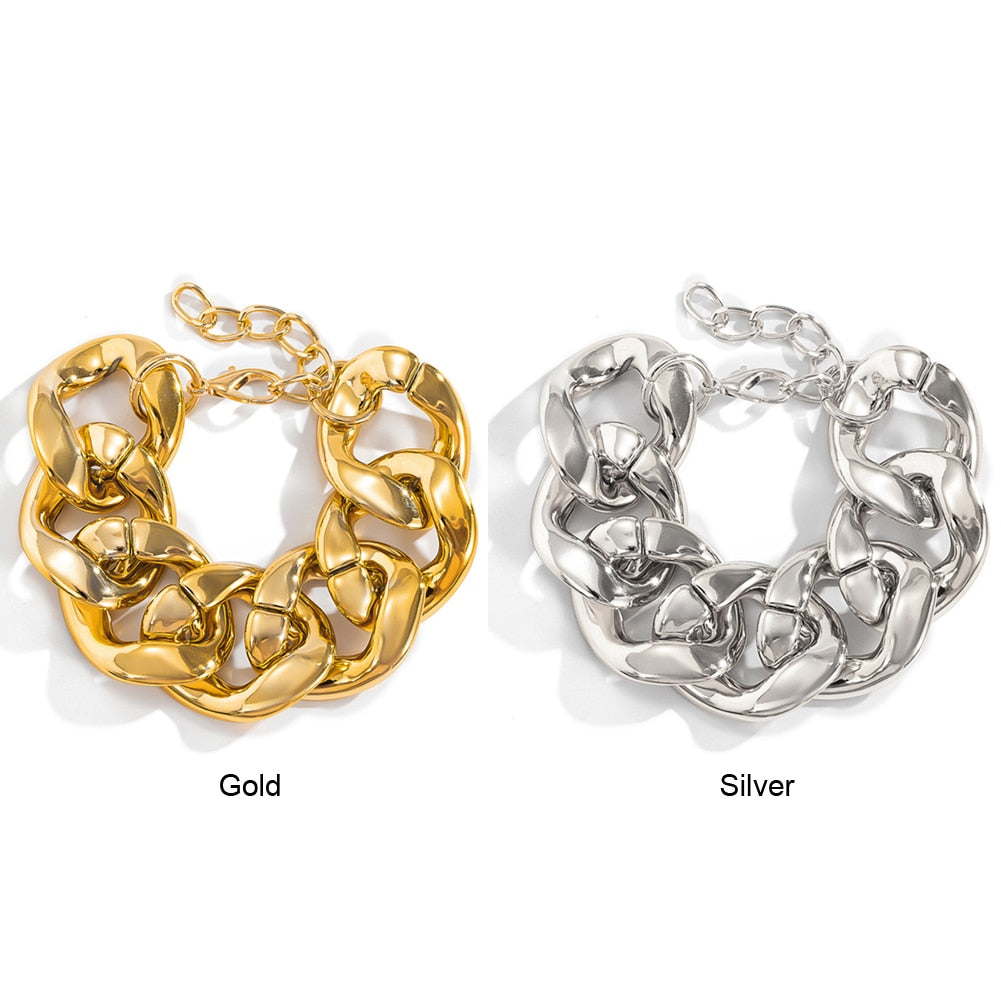 Retro Style Twist Thick Chain Bracelet - Fashion Damsel