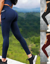 High Waist Yoga Pants with Phone Pocket - Fashion Damsel