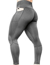 High Waist Yoga Pants with Phone Pocket - Fashion Damsel